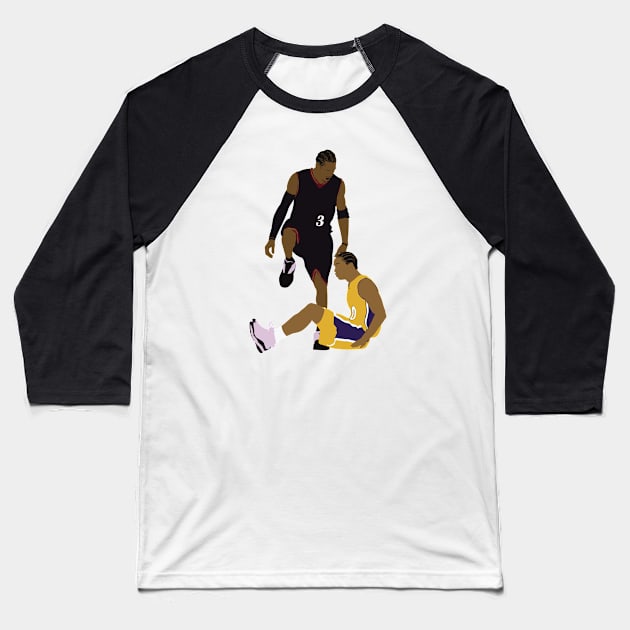 Allen Iverson steps over Tyronn Lue Baseball T-Shirt by Jackshun